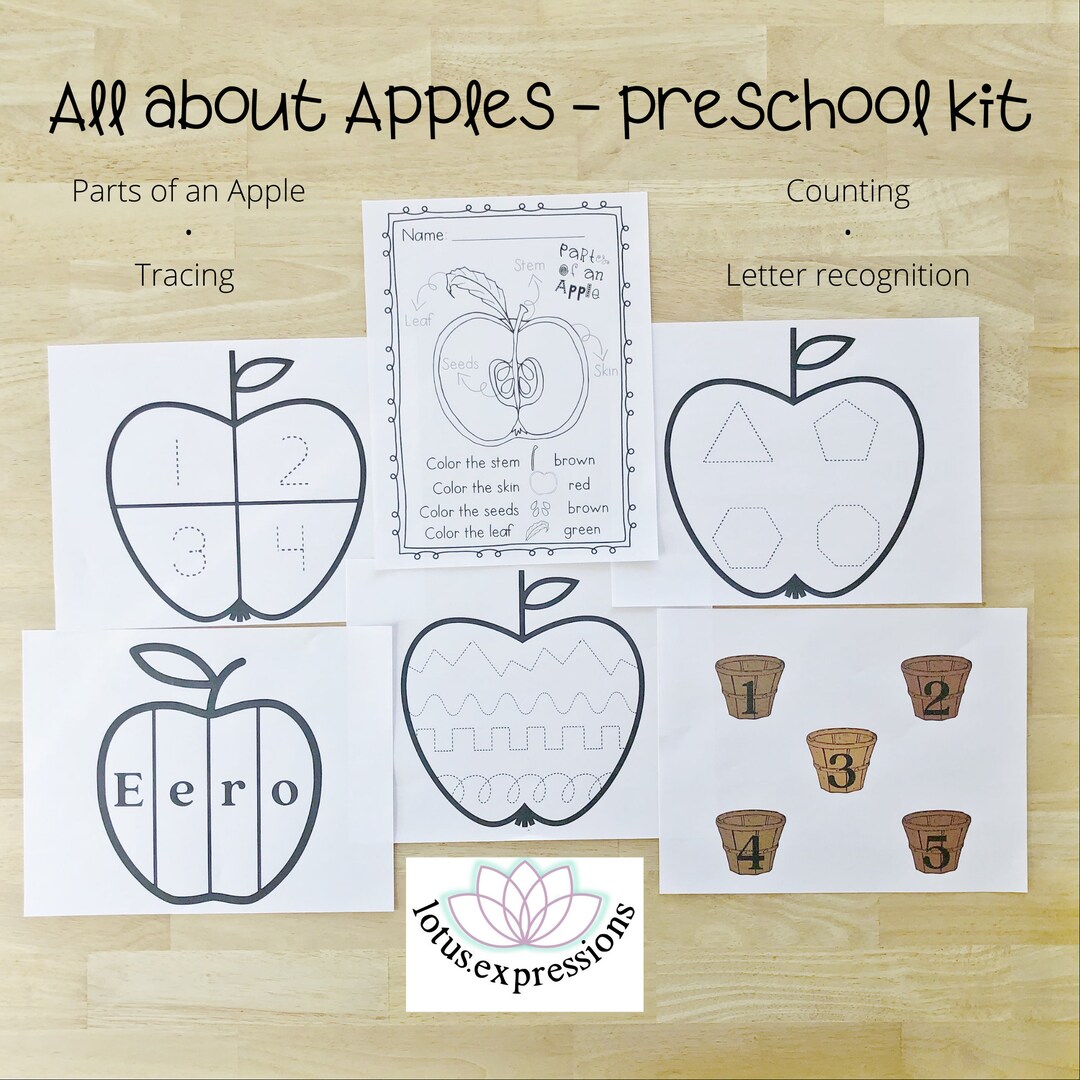 All About Apples - Preschool Apple Activity, Learn Parts of an Apple, Shape Tracing, Counting, Name Puzzle, Preschool Fun Activities - Etsy all-about-apples-preschool-apple-activity-learn-parts-of-an-apple-shape-tracing-counting-name-puzzle-preschool-fun-activities-etsy