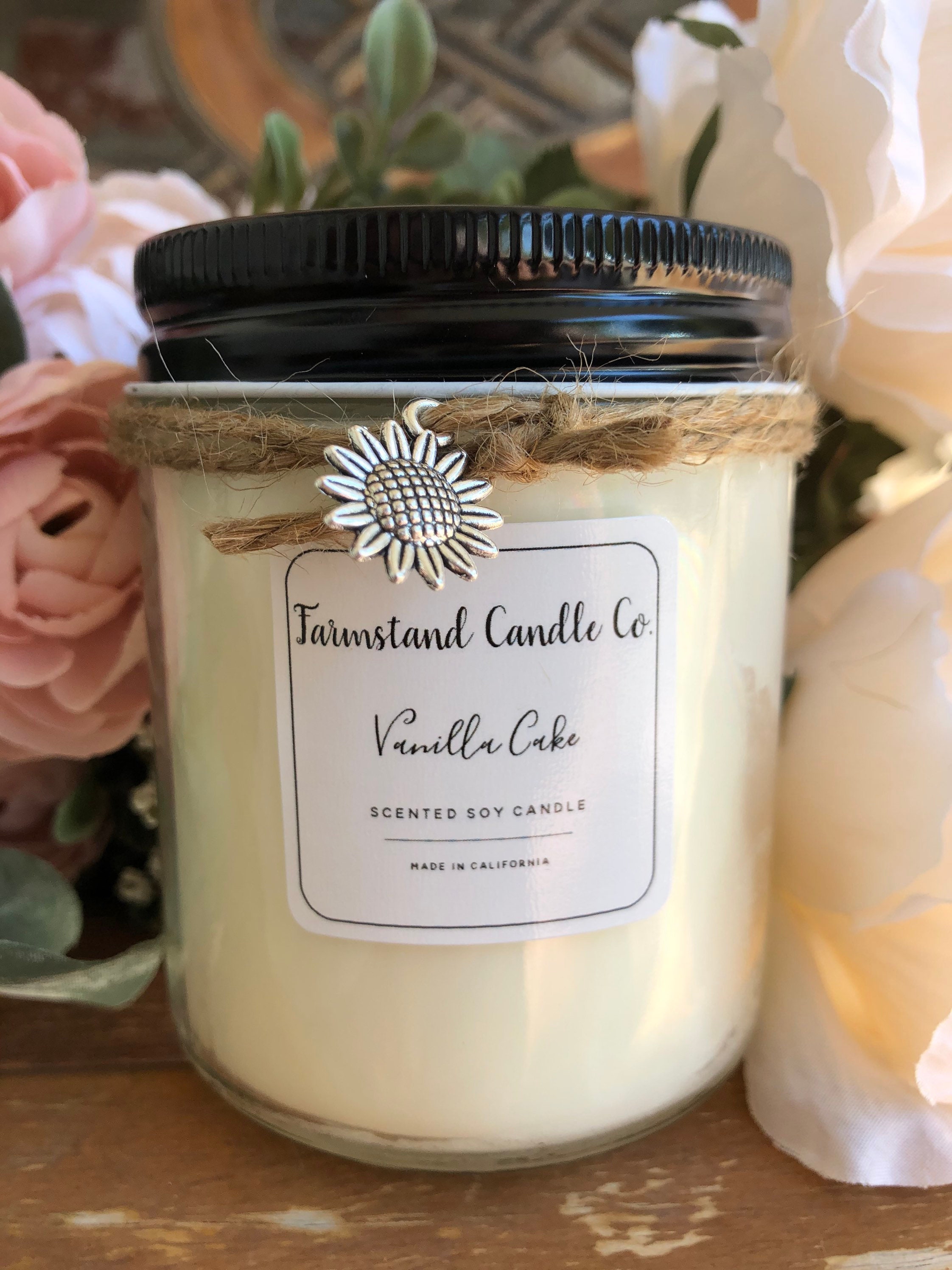 8oz Vanilla Cake Candle Etsy