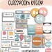 Modern Pastels Classroom Decor | Calendar Chart | Classroom Decor | Shape Posters | Student Name Tags | Printable Classroom Decor 