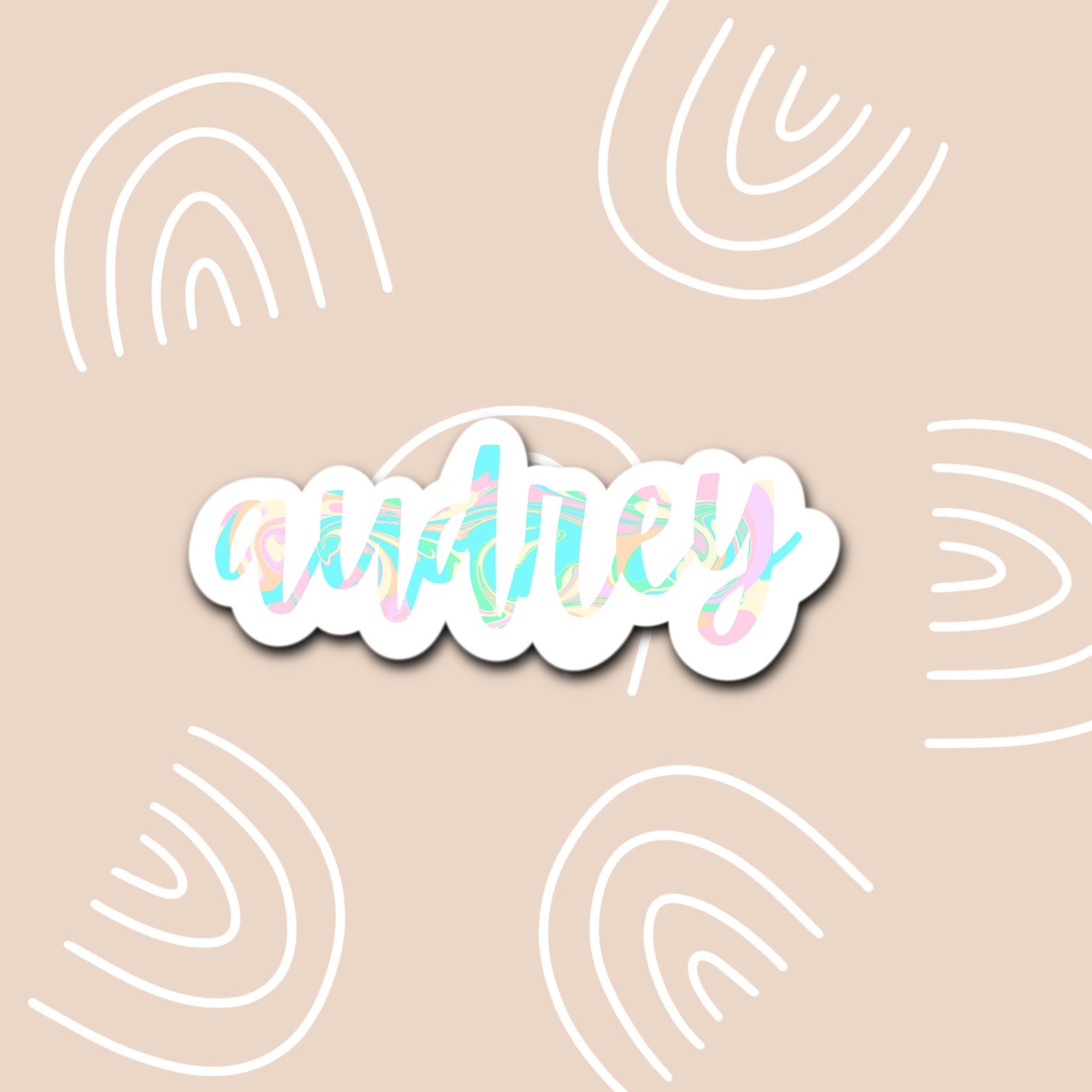 Personalized Liquid Color Stickers Laptop Sticker Etsy
