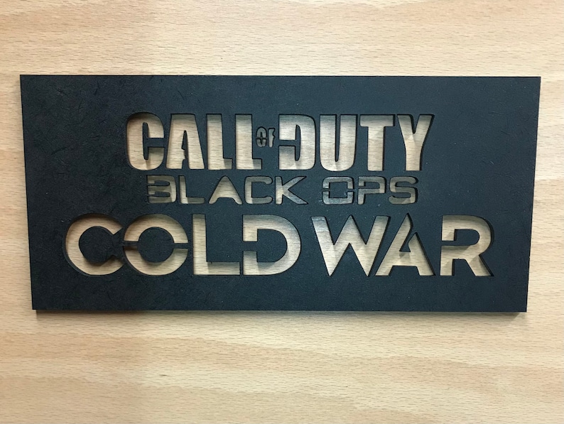 Call Of Duty Cold War Logo Large Wall Door Sign Hanging Art Etsy