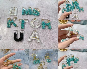 7 Style English Alphabet Silicone Molds Letter Epoxy UV Resin Casting Mold For DIY Jewelry Making Findings Art Supplies Components
