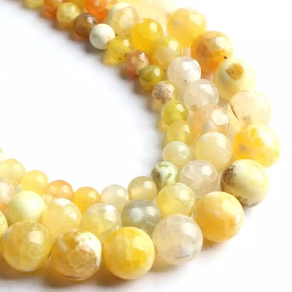 6-10mm Natural Orange Yellow Dragon Agate Gemstones Round Loose Beads 15/'/' AAA