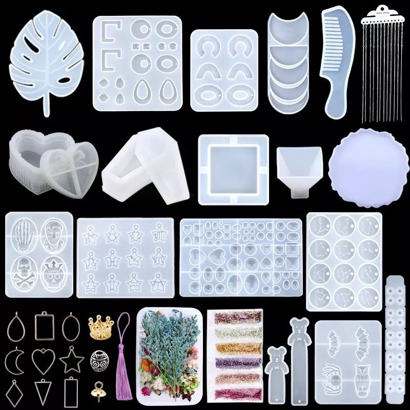 Epoxy Resin Casting Molds Kit Silicone UV Casting Moulds Etsy