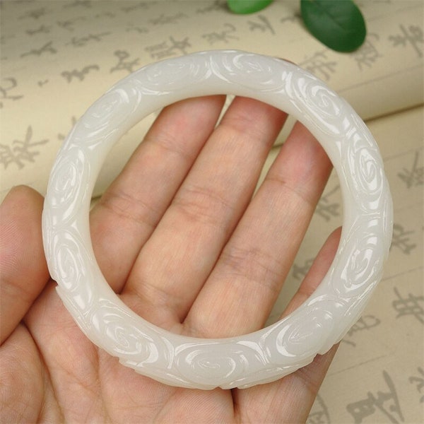 Carved White Jade Etsy