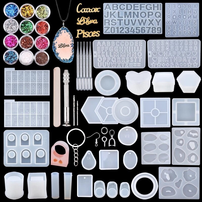 Epoxy Resin Molds Set Silicone Molds For Epoxy Resin Kit Etsy