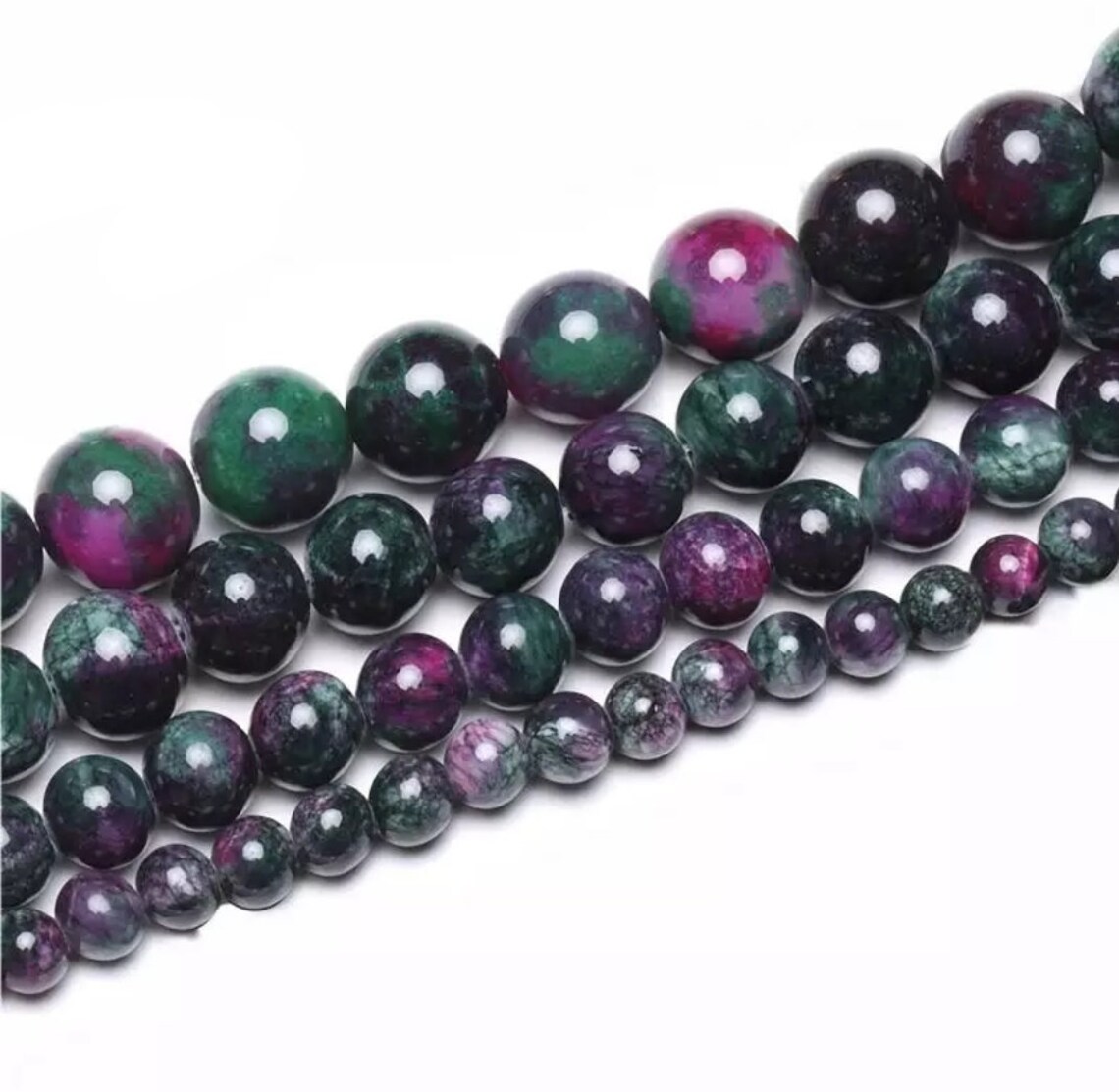 4/6/8/10/12mm High Quality Round Dragon Blood jade Tourmaline Etsy