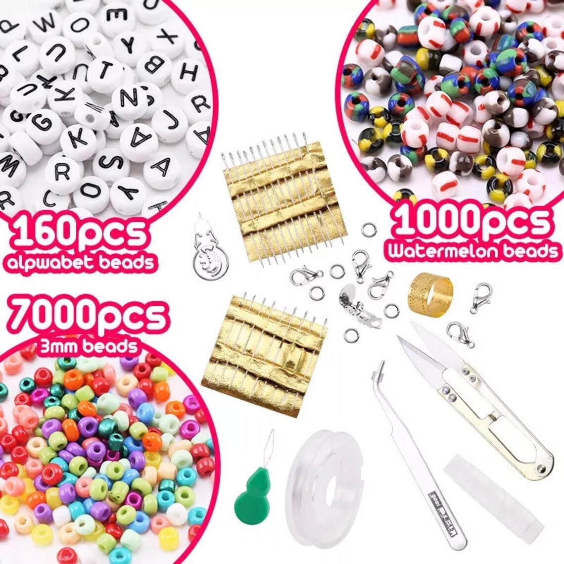 8160PCS Glass Seed Beads Kit Alphabet Letter Beads Craft Kit Etsy