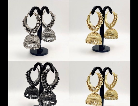 Golden Black Katyani Bali Style Earrings | My Site 1