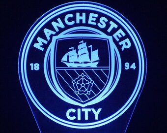 Birthday Gift Idea For Men And Boys Manchester City FC Official Football Gift Retro Logo Sign A Great Christmas