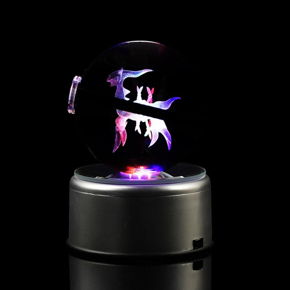 Arceus Crystal Pokeball 3D LED 80MM Large Laser Engraved Night - Etsy