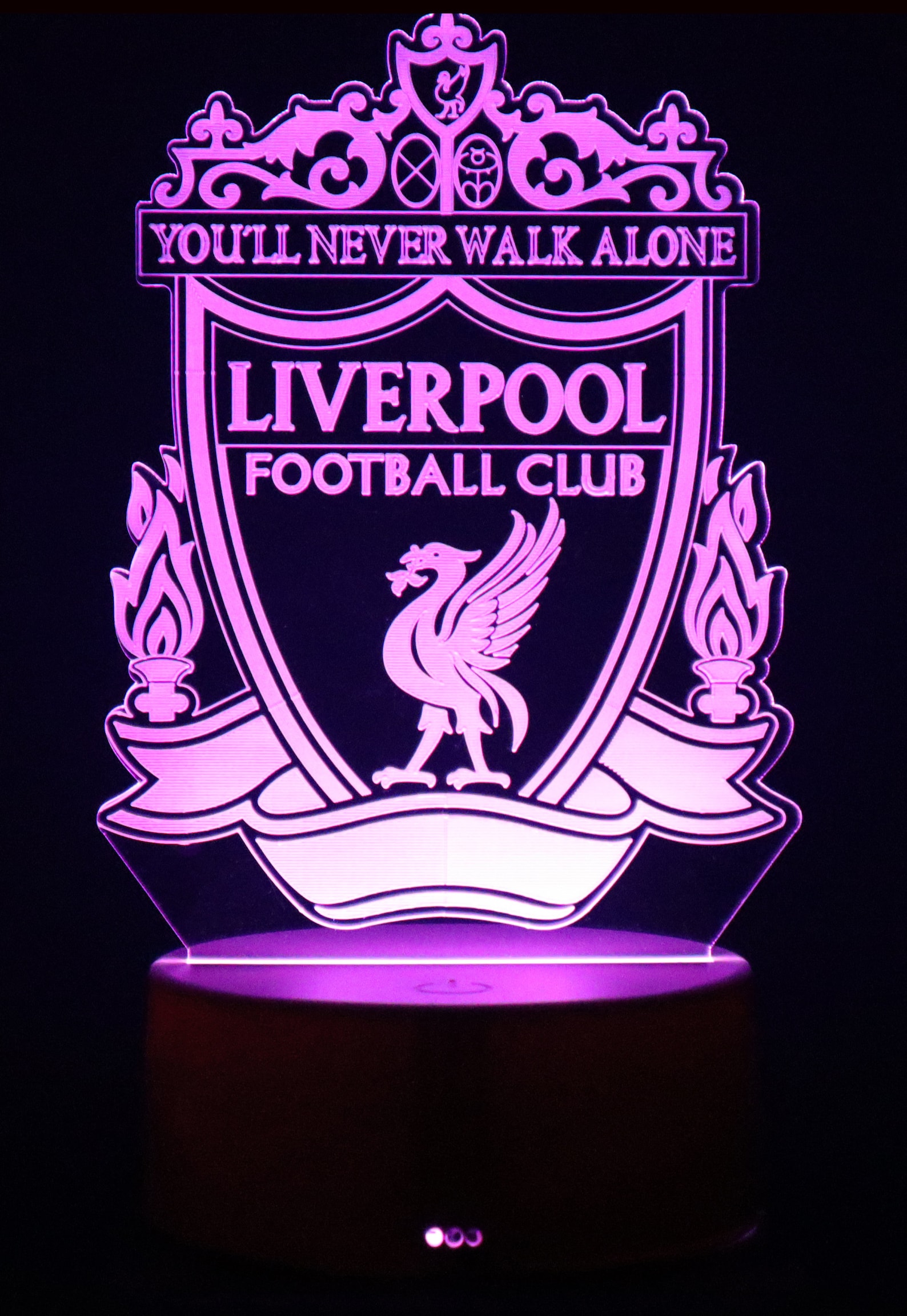 Liverpool FC EPL Soccer Arylic Led Team Lamp 16 Color Changing Etsy