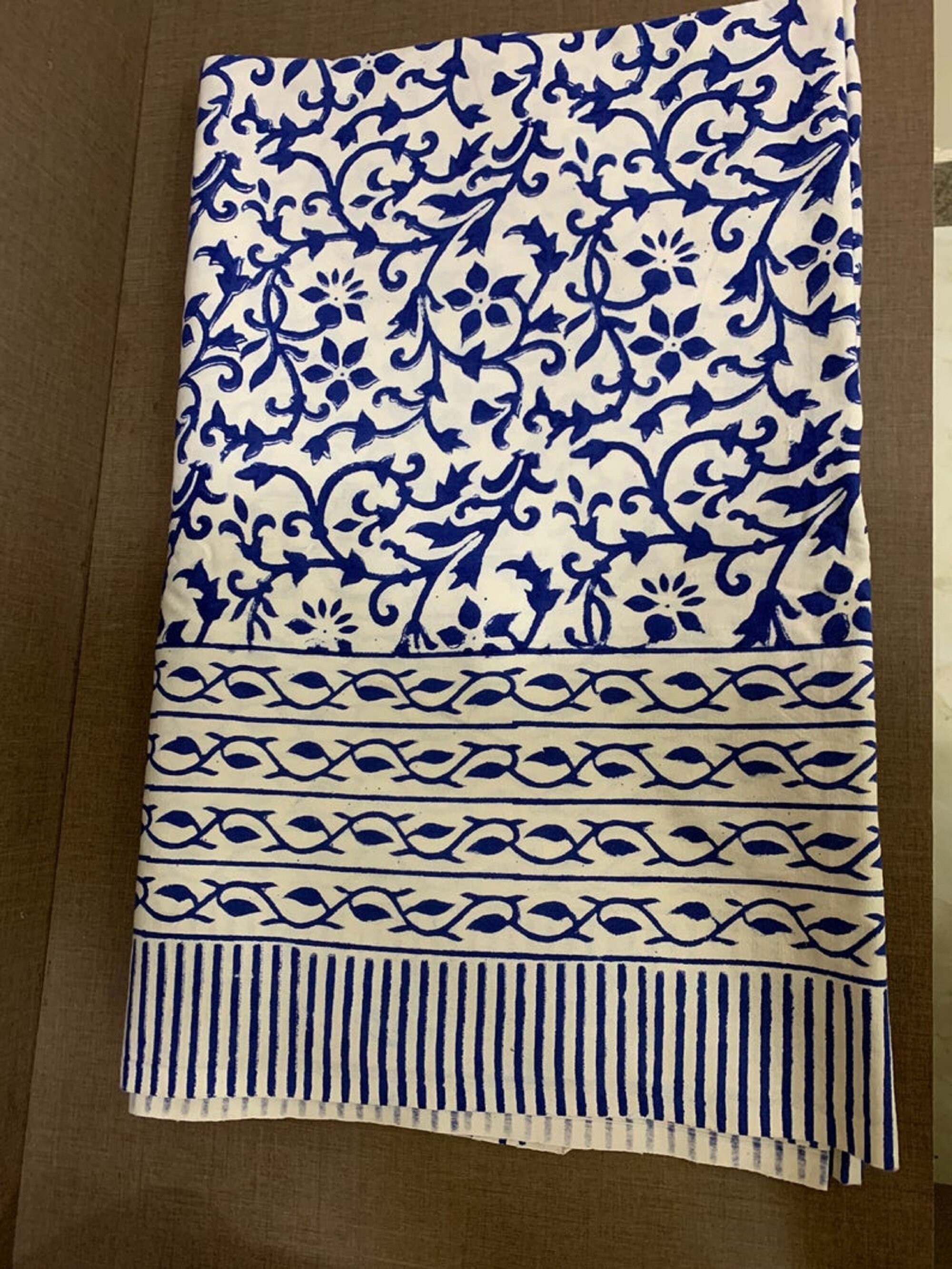 Pink - Tagai Work Jaipur Hand Block Printed Cotton Double Bed Cover (108 x 90 in)