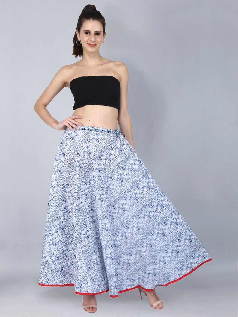 Indian Handmade Flower Printed 100/% Cotton Warp Skirt Gypsy Boho Vintage Warp Skirt Red Indian Lahenga Skirt