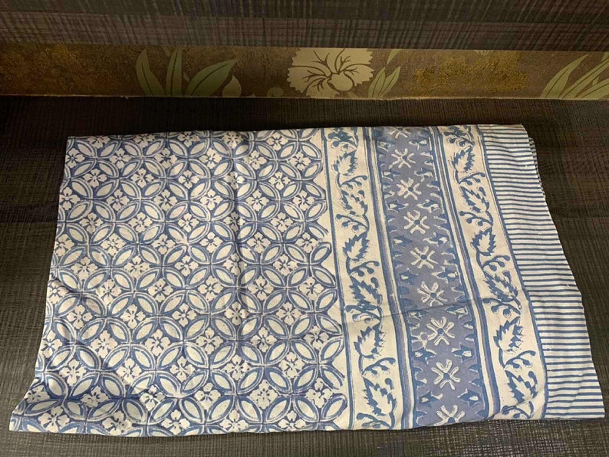 Geometric Print Hand Block Print Cotton Bed Sheet Bedding - Etsy