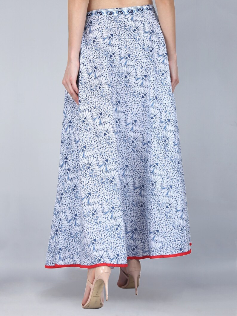 Indian Handmade Flower Printed 100/% Cotton Warp Skirt Gypsy Boho Vintage Warp Skirt Red Indian Lahenga Skirt