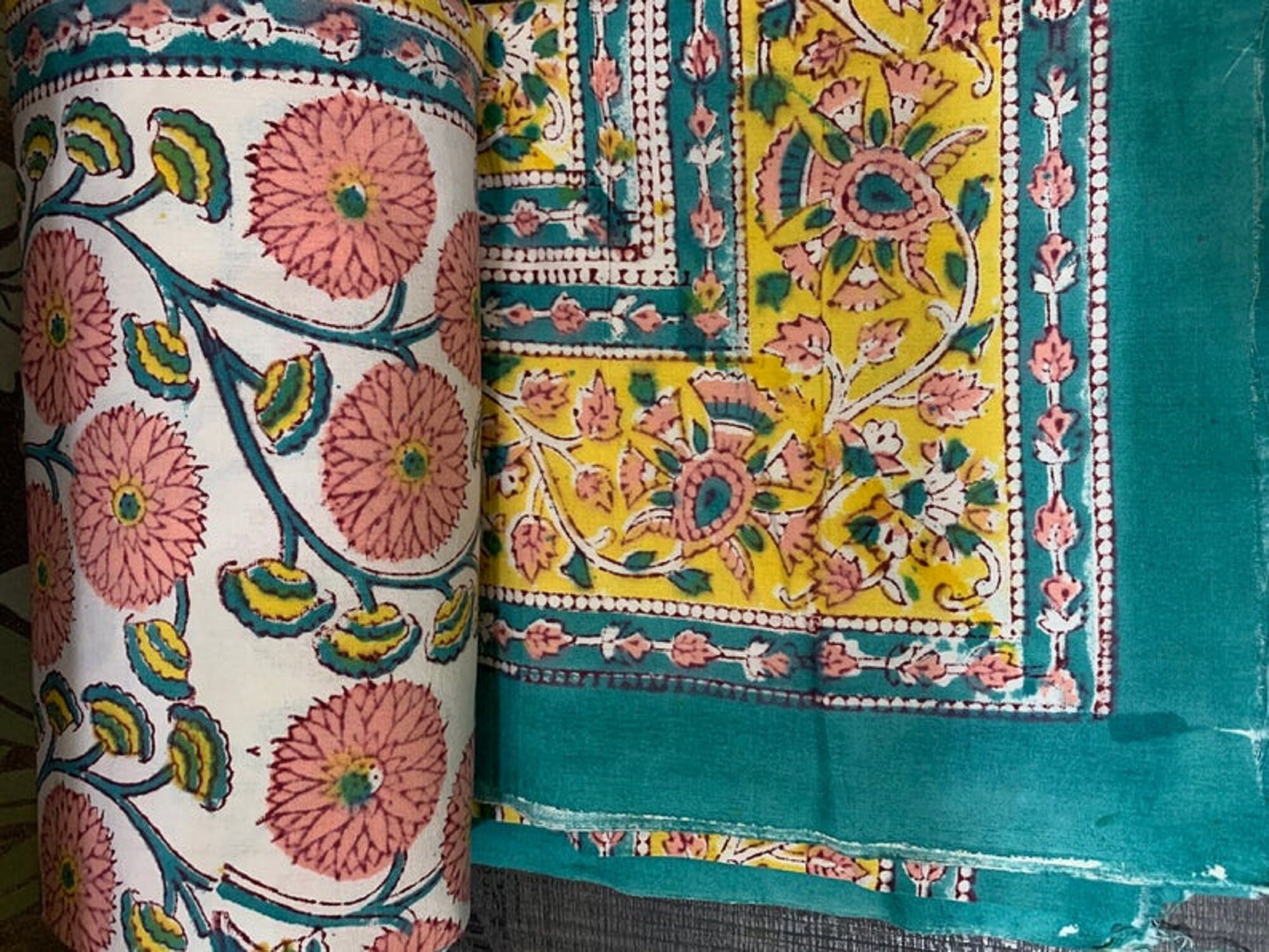 Indian Block Print Duvet Cover On Organic Cotton Comforter Etsy