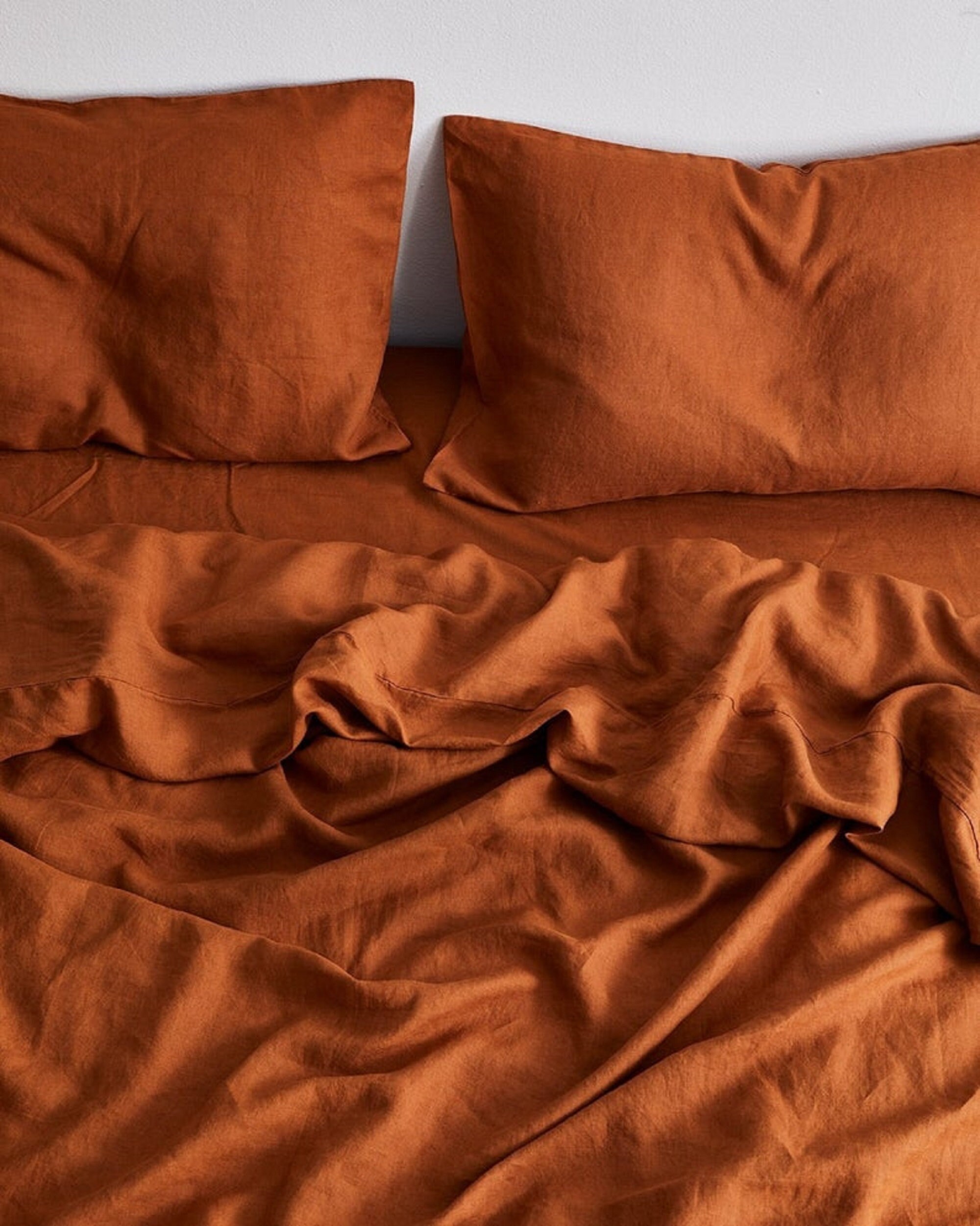3 Pcs Set Rust Bedding Set Boho Duvet Cover King Queen Full Etsy