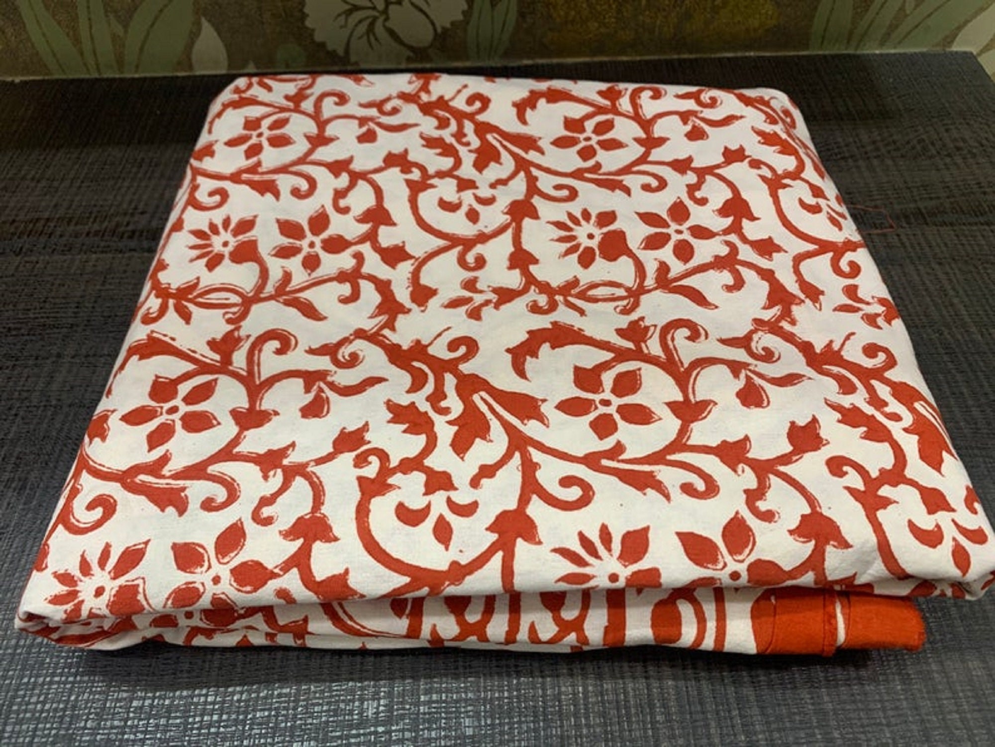 Indian Hand Block Print Bed Sheet Boho Bedspread Bedding Set Etsy