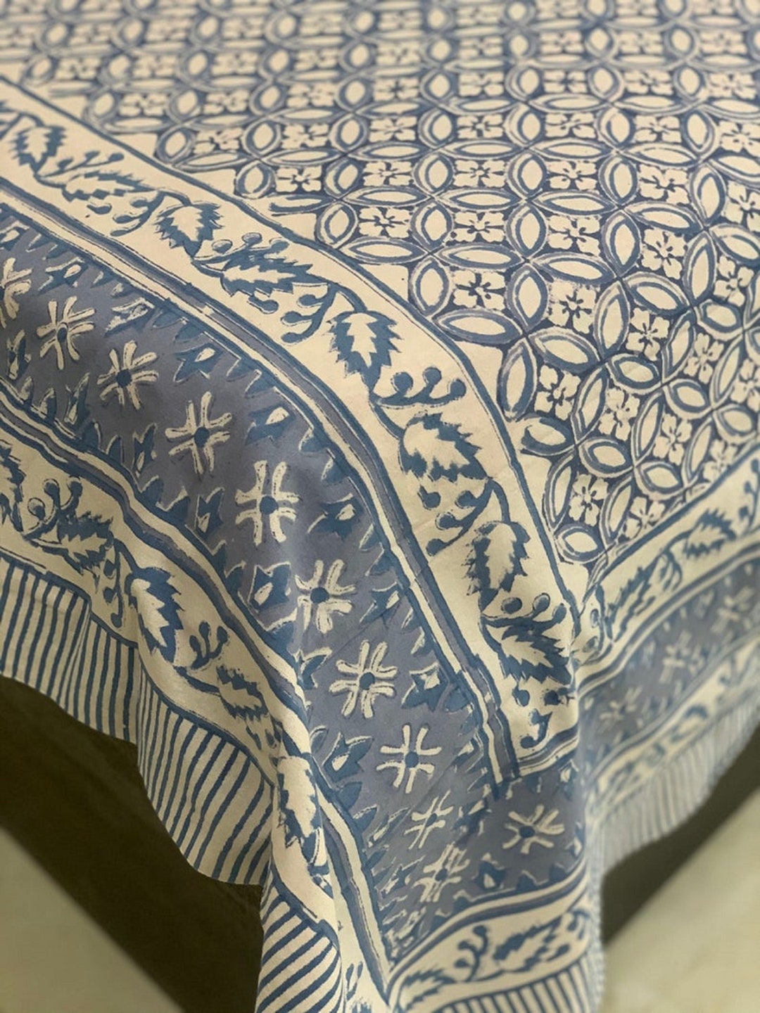 Gray Geometric Block Print Duvet Cover Boho Queen Size Etsy