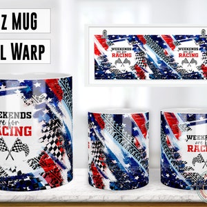 Weekends zijn om te racen, moksublimatieontwerpen van 11 oz, digitale download van png-bestand