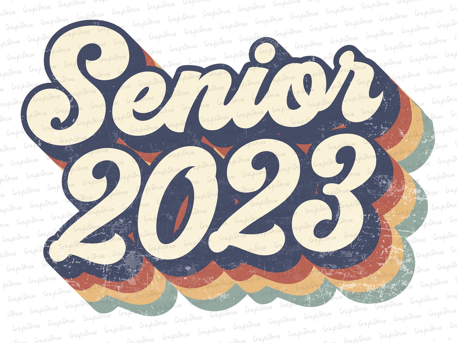 Retro Senior 2023 PNG Vintage Design 2022 Sublimation T-shirt | Etsy