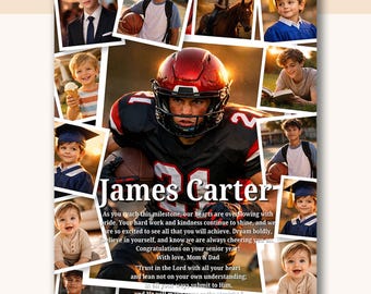 Full Page Senior Yearbook Ad Template - High School Graduation Tribute, Editable Canva Design YT011