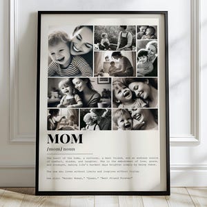 Mom Definition Foto Collage Vorlage, Muttertag Geschenke. Mama Foto Geschenk. Sentimentale Geschenke, Fotorahmen Vorlage.