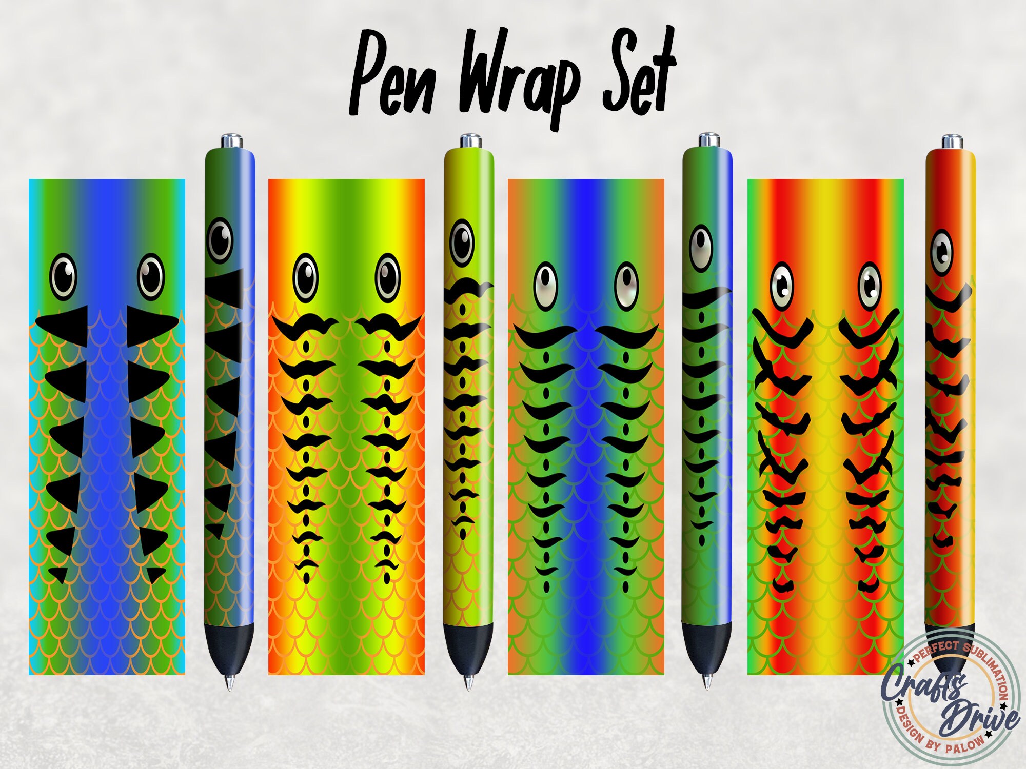 Fishing Lure Pen Wrap File Set Etsy