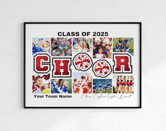 Cheerleader Photo Collage Template: Customizable Cheer Poster (Digital Download)