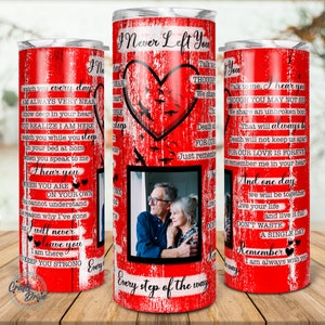 Rouge - Modèle de gobelet commémoratif Je ne vous ai jamais quitté, aimé pour toujours, Un morceau de mon coeur est au paradis, cadeau de sympathie 20 oz, sublimation maigre.