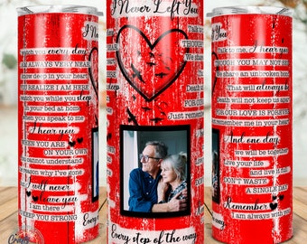 Memorial Tumbler Template: 'I Never Left You' Sympathy Gift (20oz Skinny Sublimation) (Digital Download)