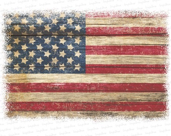 Amerikansk flagga i nödfall PNG: Rustikt USA-bakgrundsbild (digital nedladdning)