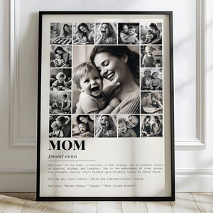 Mom Definition Foto Collage Vorlage, Muttertag Geschenke. Mama Foto Geschenk. Sentimentale Geschenke, Fotorahmen Vorlage.