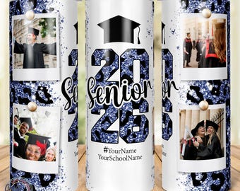 Senior 2026 Graduation Tumbler: 20oz Skinny Design (PNG Sublimation)