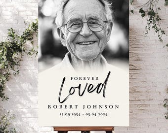 Celebration of Life Funeral, Funeral Program template, Funeral Welcome Sign Template, In Loving Memory, Memorial Poster