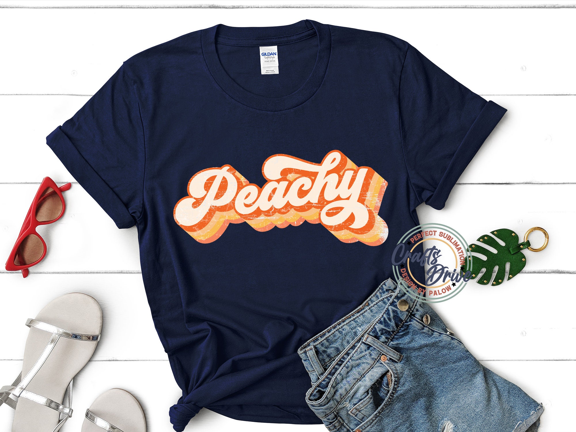 Retro Peachy Sublimation Png Digital Download Peach Png - Etsy