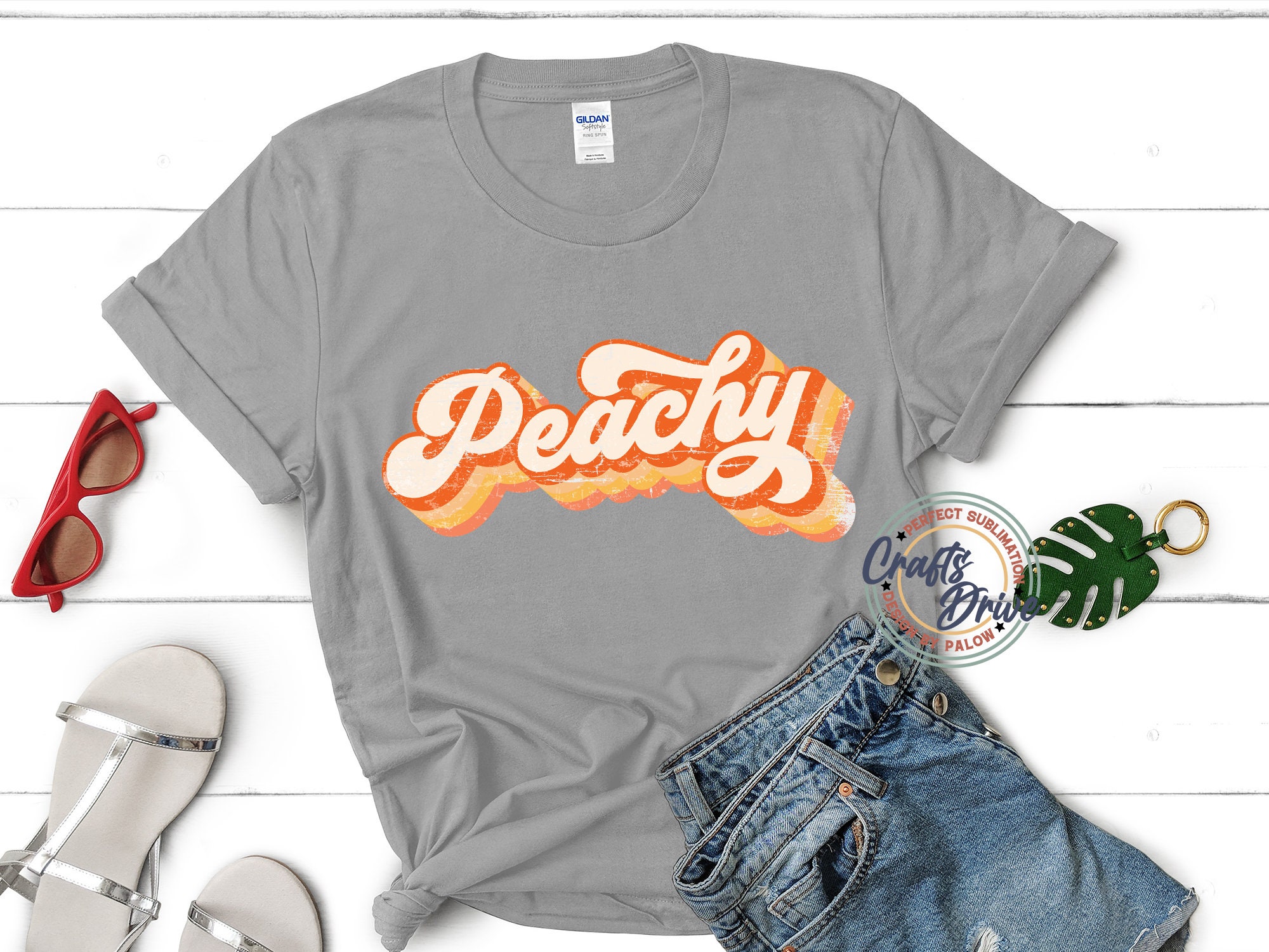 Retro Peachy Sublimation Png Digital Download Peach Png - Etsy