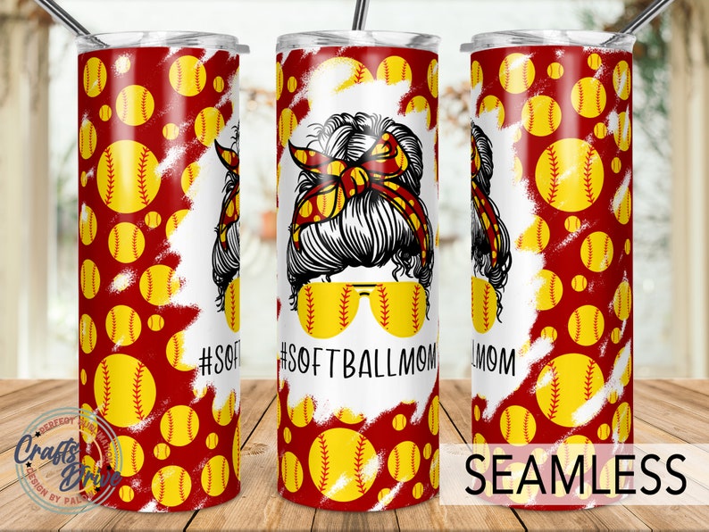 Download Softball Mom Tumbler 20oz Skinny Sublimation Clip Art Art Collectibles Ideaismt Com Br