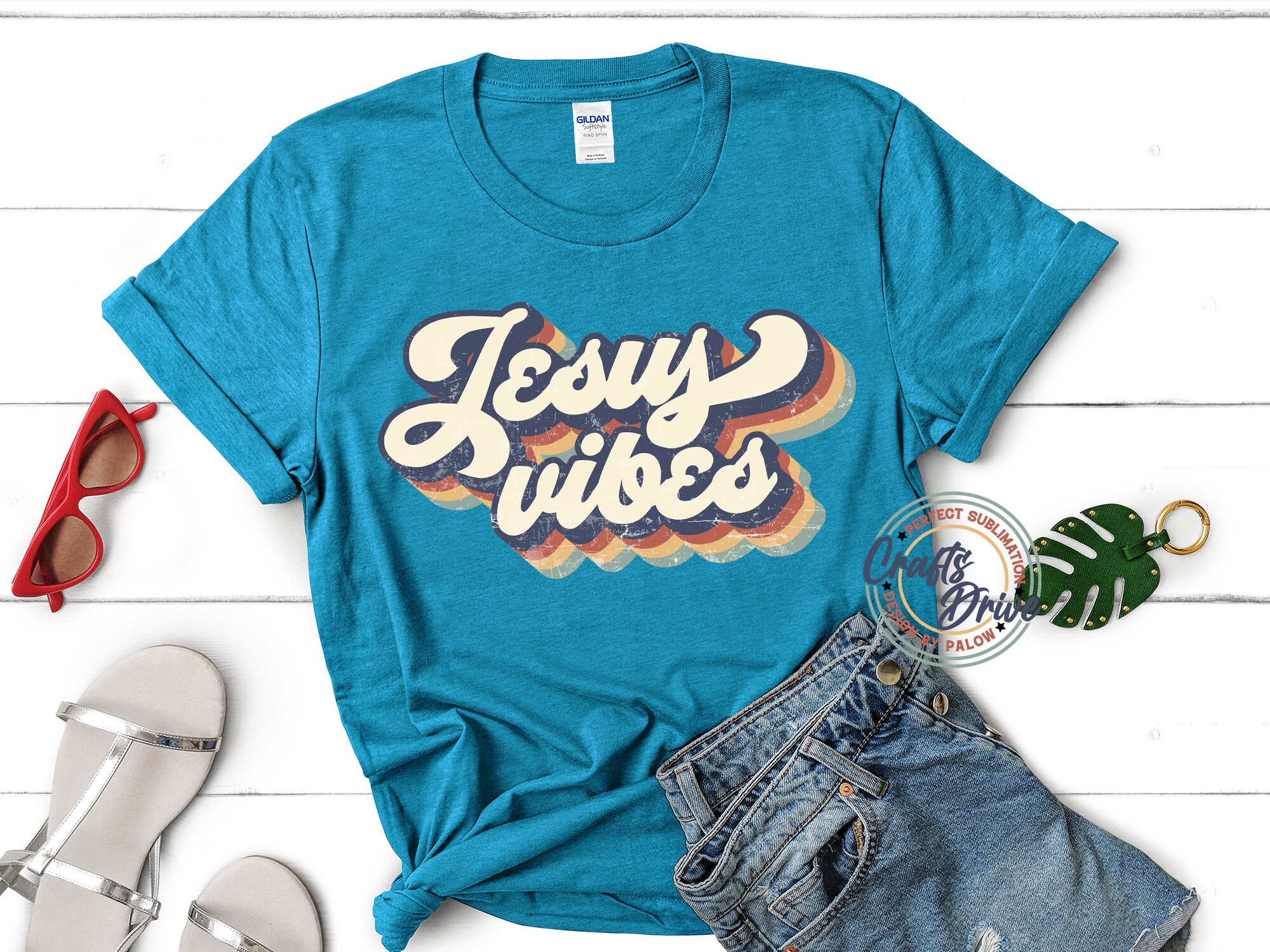 Retro jesus vibes png christian vintage design sublimation  etsy