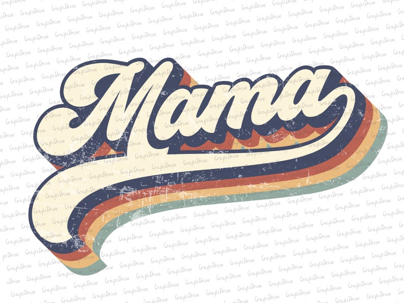 Retro Mama Png Mama Sublimation Sublimation Download Mom - Etsy