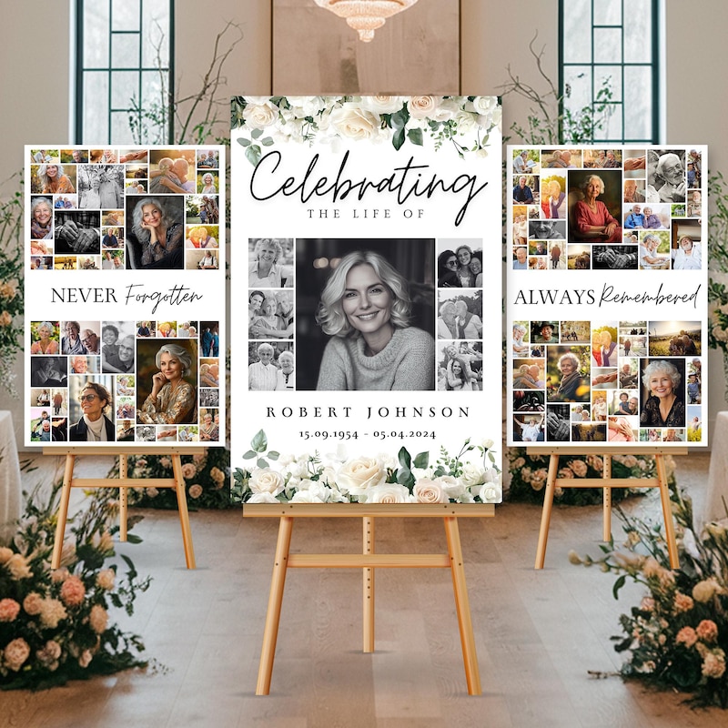 Funeral Memory Board Etsy