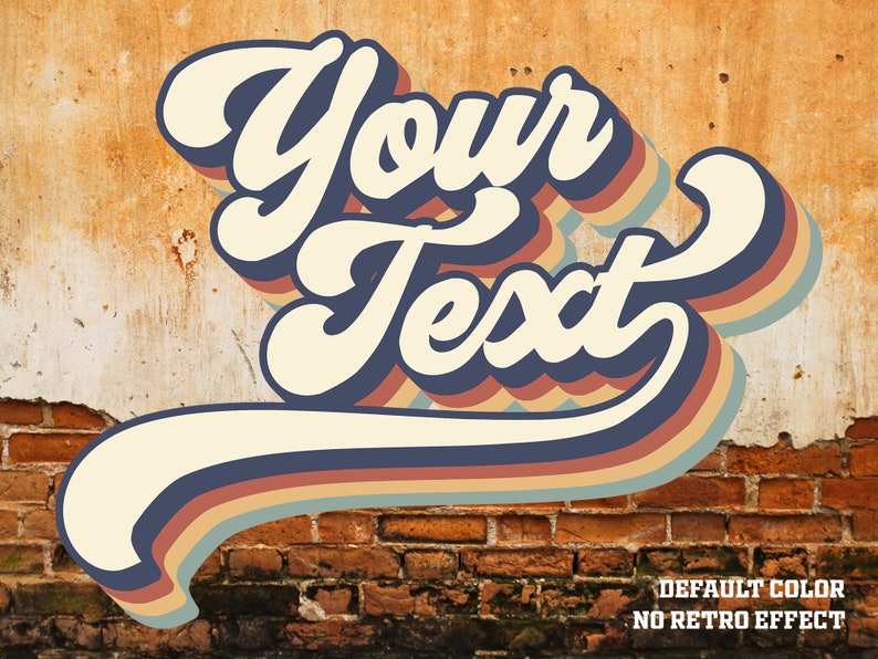 Custom Retro Text, Sublimation PNG / Turn Your Text To Retro Font, Personalised Groovy Text, Calligraphy Design, T-shirt 70s, 80s, 90s. 