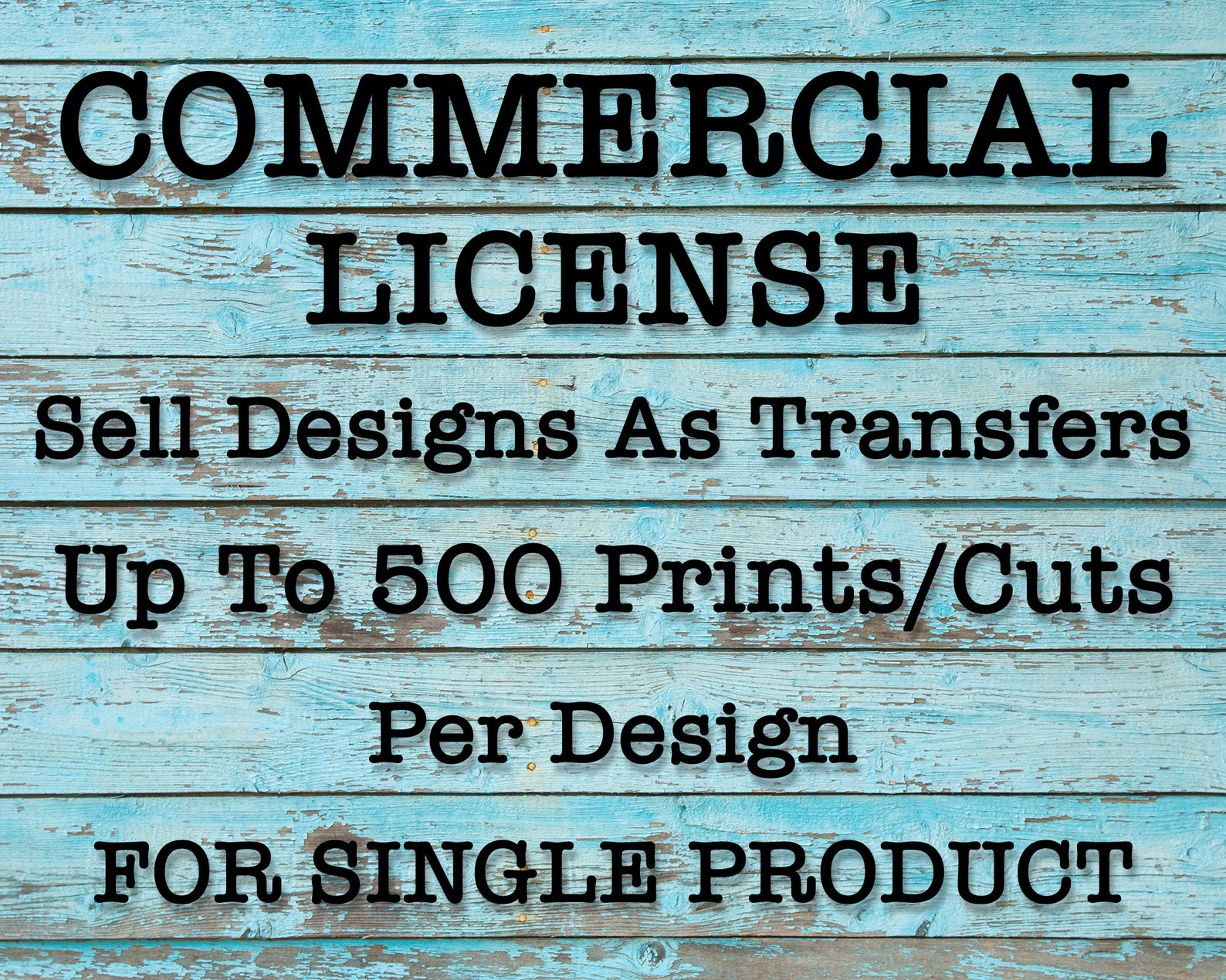 Commercial License to Sell Designs as Transfers Etsy