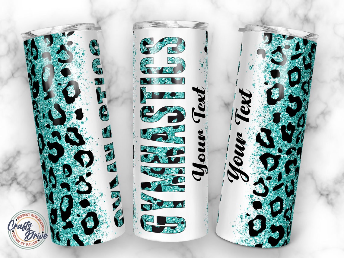 Gymnastics Tumbler Gymnastics Glitter Leopard Print 20oz Etsy