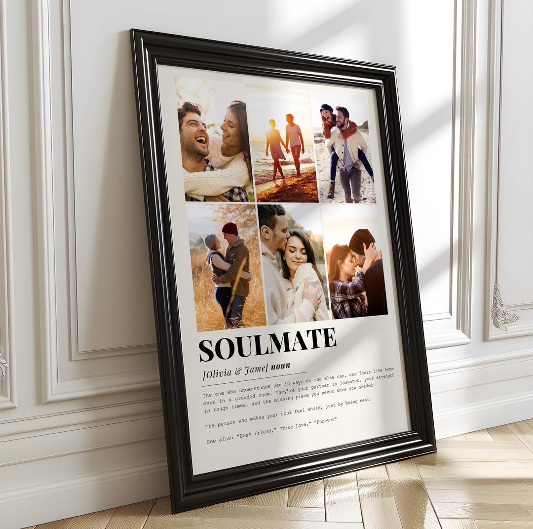 Soulmate LOVE Definition Photo Collage Canva Template, Valentines Day ...