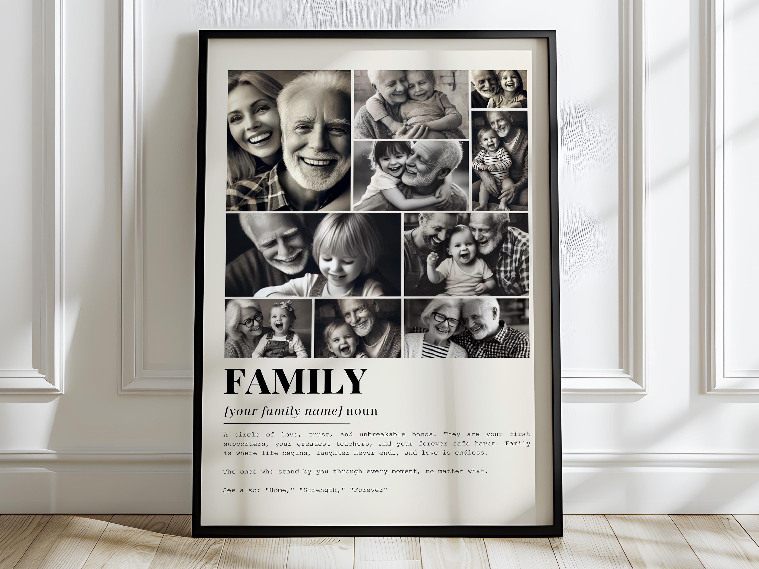 Family Definition Photo Collage Template: Custom Portrait (Canva Digital Download)