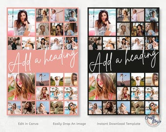 Photo Collage Template: 24x36 Memorial Design (Canva Editable)