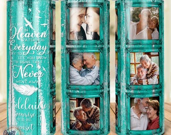 Memorial Tumbler: As I Sit In Heaven, Remembrance Gift (20oz Skinny Sublimation) (Digital Download)