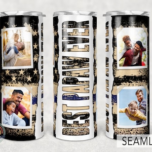 Best PAPAW Ever Tumbler, Photo Frame, Father Day Gift, 20oz Skinny Sublimation.